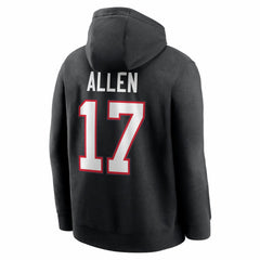 Josh Allen Buffalo Bills Name & Number Fleece Hoodie Black - Nike