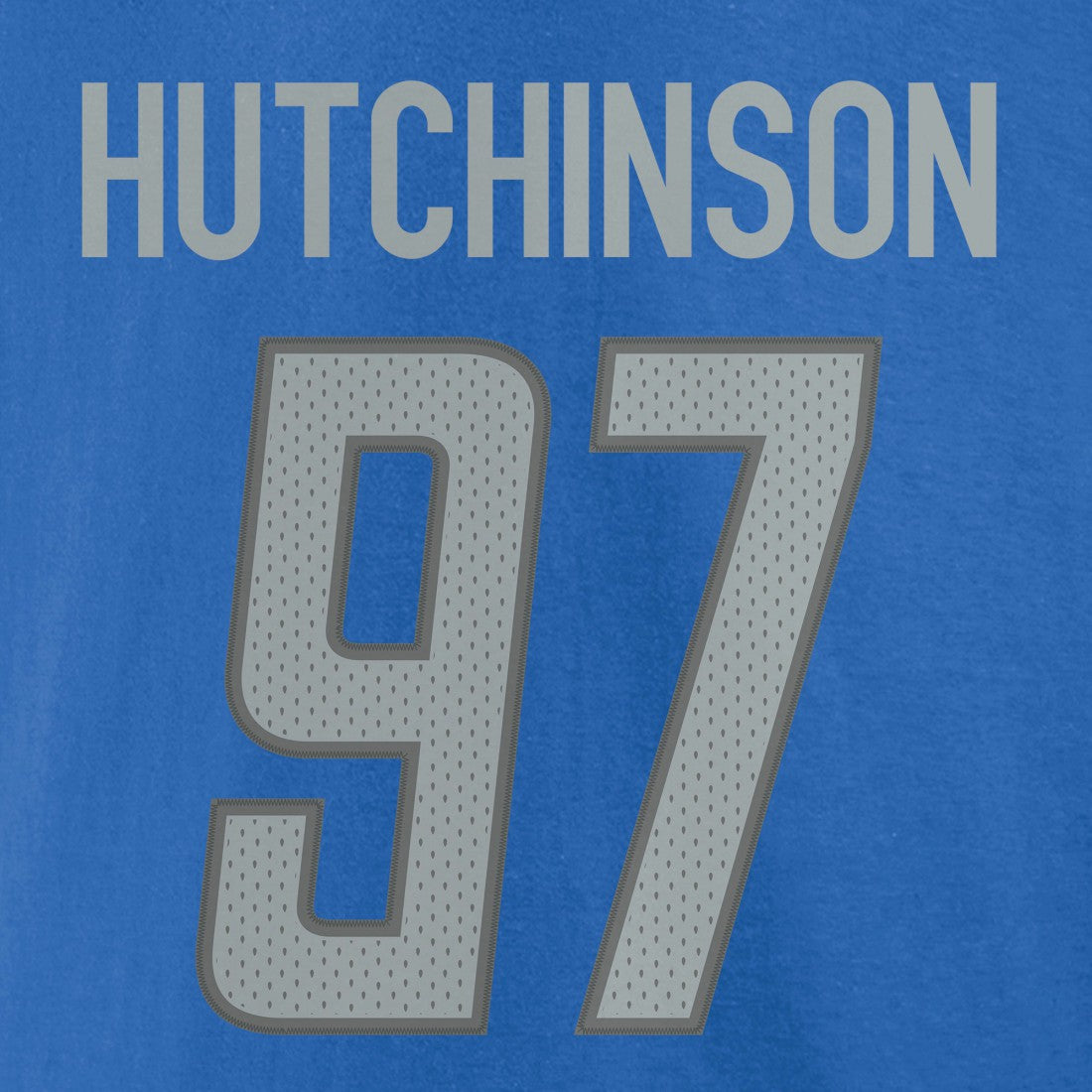 Aidan Hutchinson Detroit Lions Player Icon Name & Number T-Shirt Blue - Fanatics