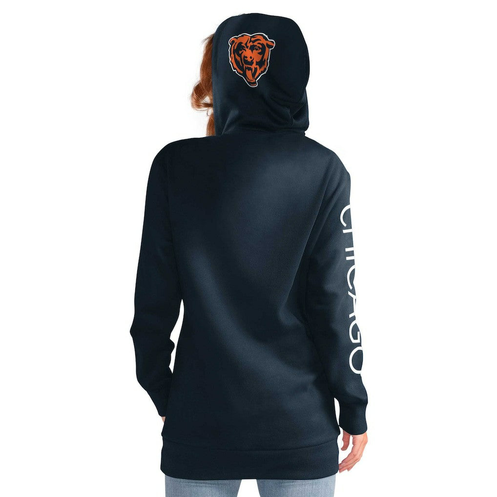 Chicago Bears G-III 4Her by Carl Banks Women's Extra Inning Pullover Hoodie Navy - NFL
