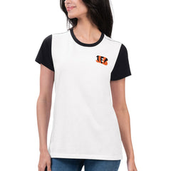 Cincinnati Bengals G-III 4Her by Carl Banks Women's Fashion Illustration T-Shirt White/Black - NFL