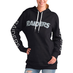 Las Vegas Raiders G-III 4Her by Carl Banks Women's Extra Inning Pullover Hoodie Black - NFL