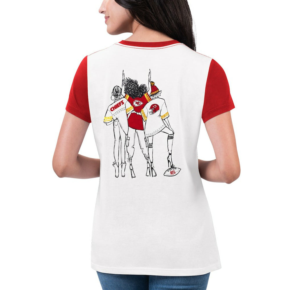 Kansas City Chiefs G-III 4Her by Carl Banks Women's Fashion Illustration T-Shirt White/Red - NFL