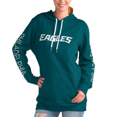 Philadelphia Eagles G-III 4Her by Carl Banks Women's Extra Inning Pullover Hoodie Midnight Green - NFL