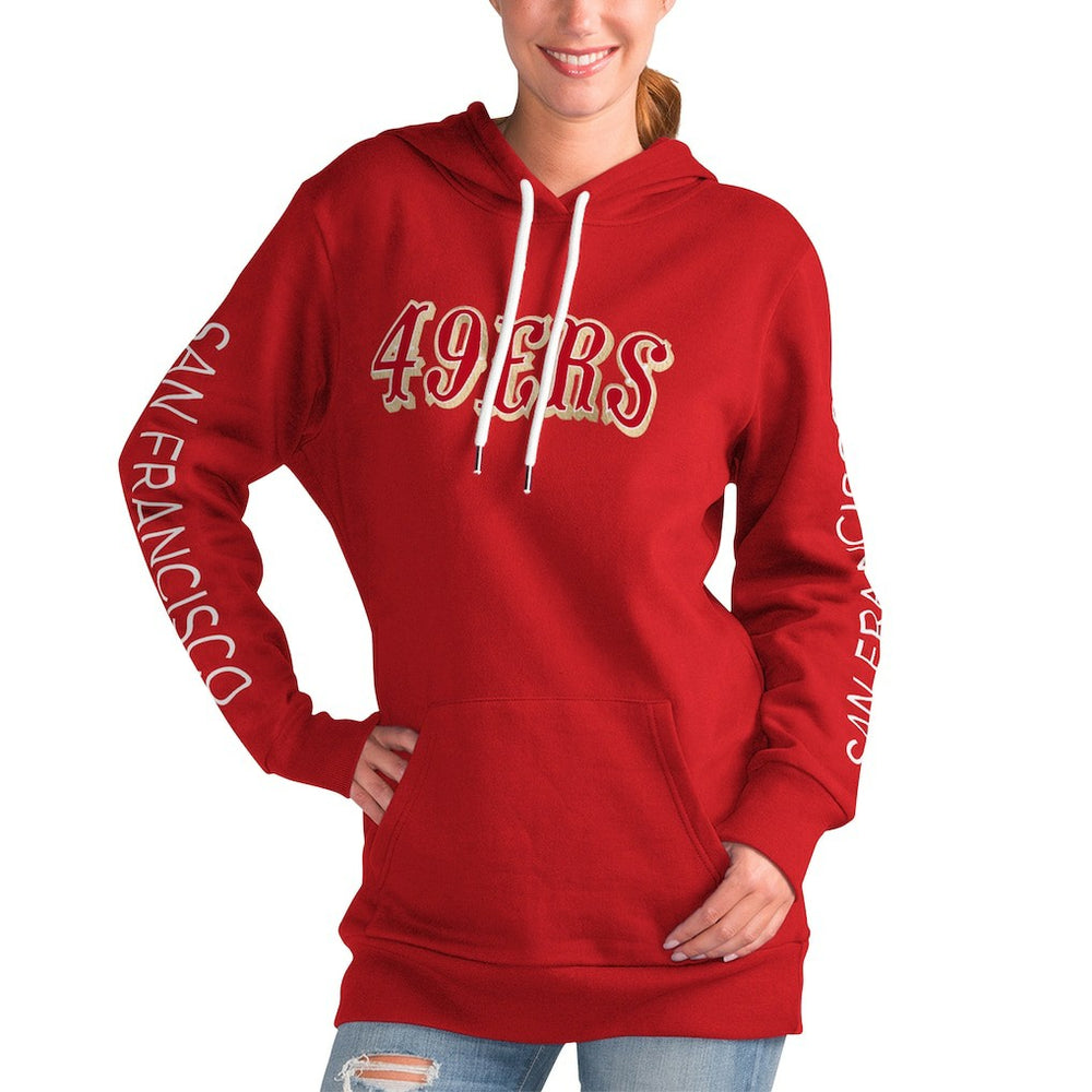 San Francisco 49ers G-III 4Her by Carl Banks Women's Extra Inning Pullover Hoodie Scarlet - NFL
