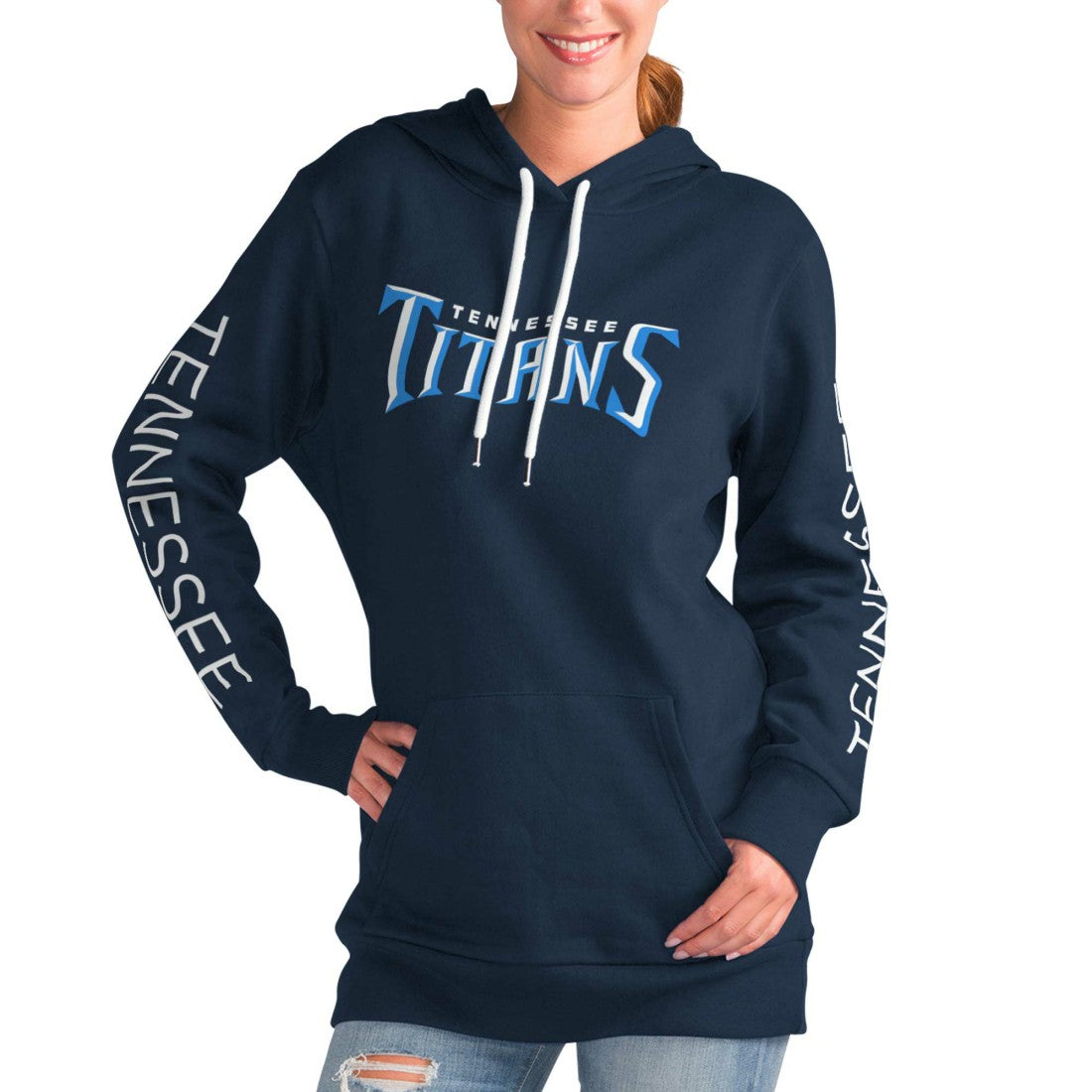 Tennessee Titans G-III 4Her by Carl Banks Women's Extra Inning Pullover Hoodie Navy - NFL