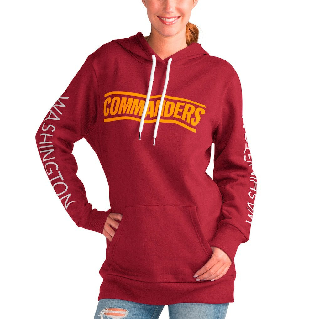 Washington Commanders G-III 4Her by Carl Banks Women's Extra Inning Pullover Hoodie Burgundy - NFL