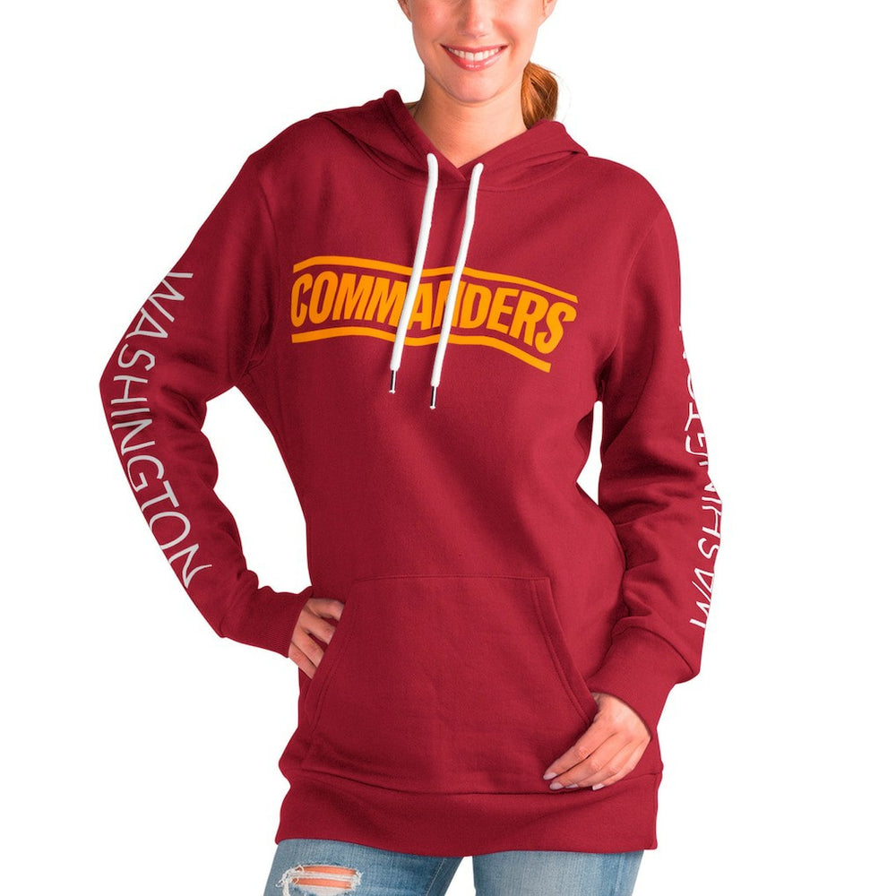Washington Commanders G-III 4Her by Carl Banks Women's Extra Inning Pullover Hoodie Burgundy - NFL