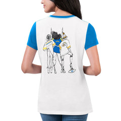 Los Angeles Chargers G-III 4Her by Carl Banks Women's Fashion Illustration T-Shirt White/Powder Blue - NFL