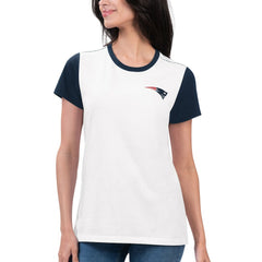 New England Patriots G-III 4Her by Carl Banks Women's Fashion Illustration T-Shirt White/Navy - NFL