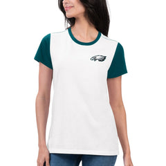 Philadelphia Eagles G-III 4Her by Carl Banks Women's Fashion Illustration T-Shirt White/Midnight Green - NFL