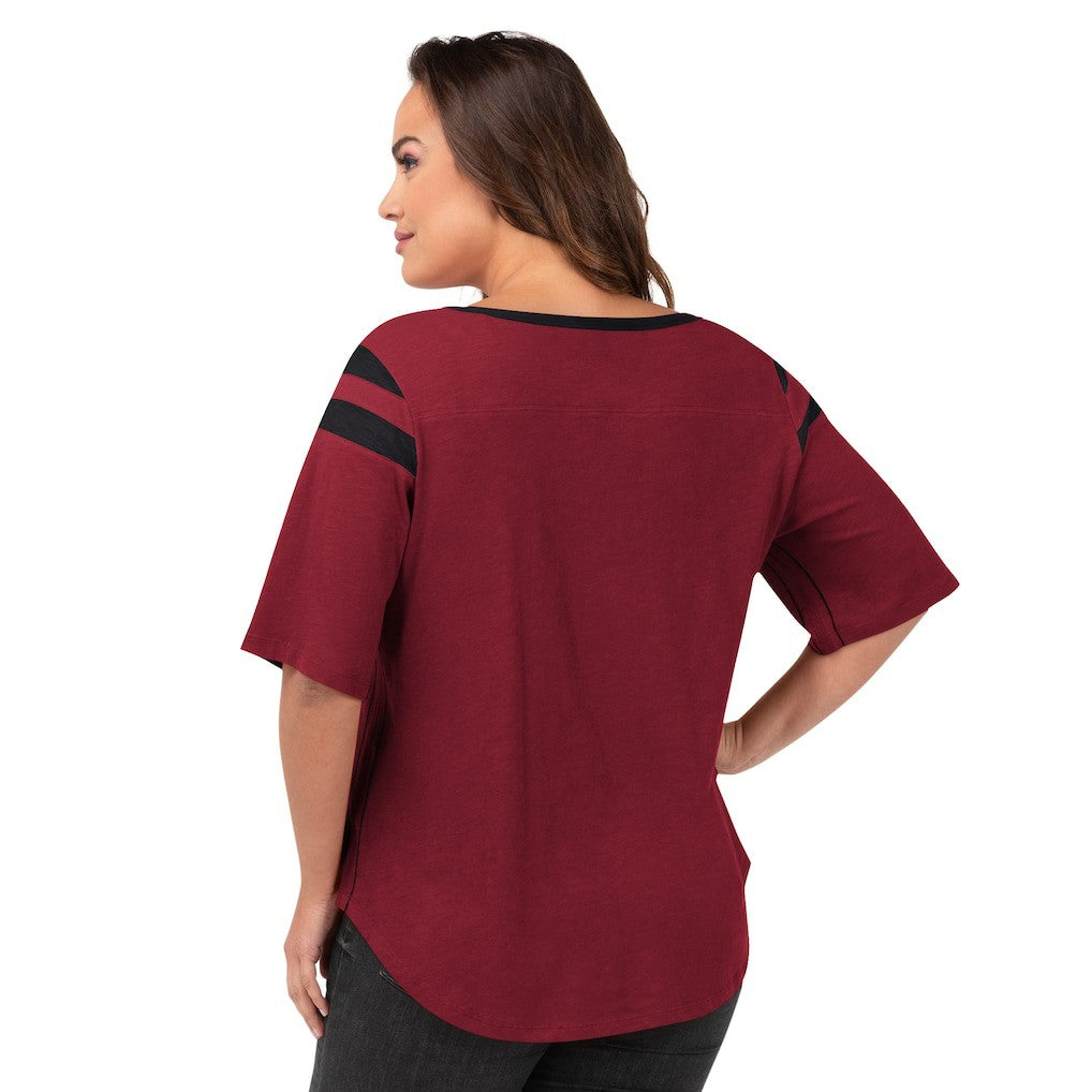 Arizona Cardinals G-III 4Her by Carl Banks Women's Plus Size Linebacker T-Shirt Cardinal - NFL
