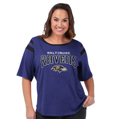 Baltimore Ravens G-III 4Her by Carl Banks Women's Plus Size Linebacker T-Shirt Purple - NFL