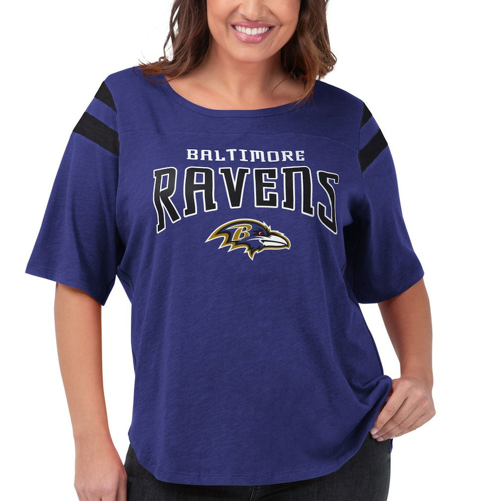 Baltimore Ravens G-III 4Her by Carl Banks Women's Plus Size Linebacker T-Shirt Purple - NFL