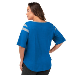 Detroit Lions G-III 4Her by Carl Banks Women's Plus Size Linebacker T-Shirt Royal - NFL