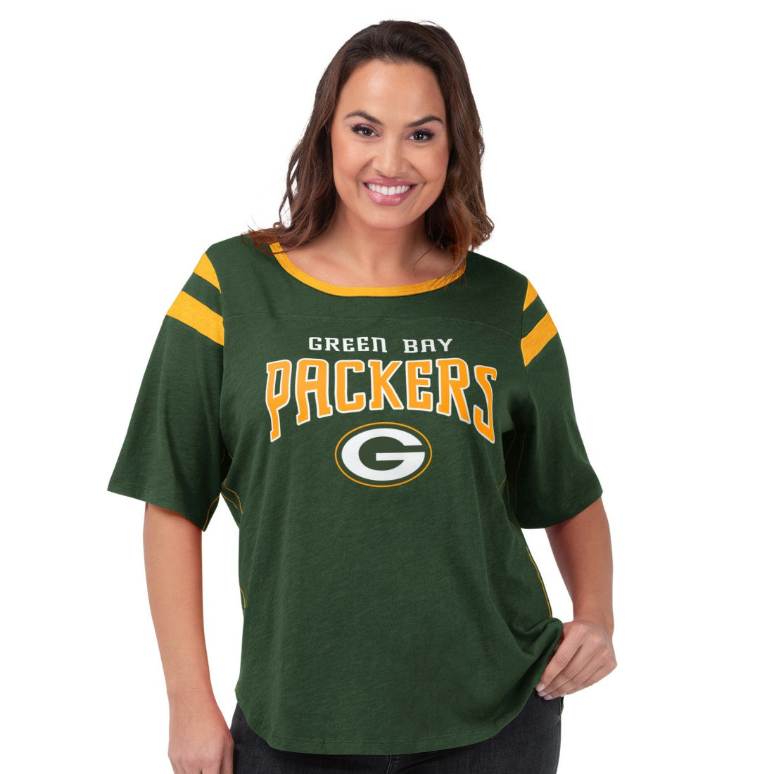 Green Bay Packers G-III 4Her by Carl Banks Women's Plus Size Linebacker T-Shirt Green - NFL