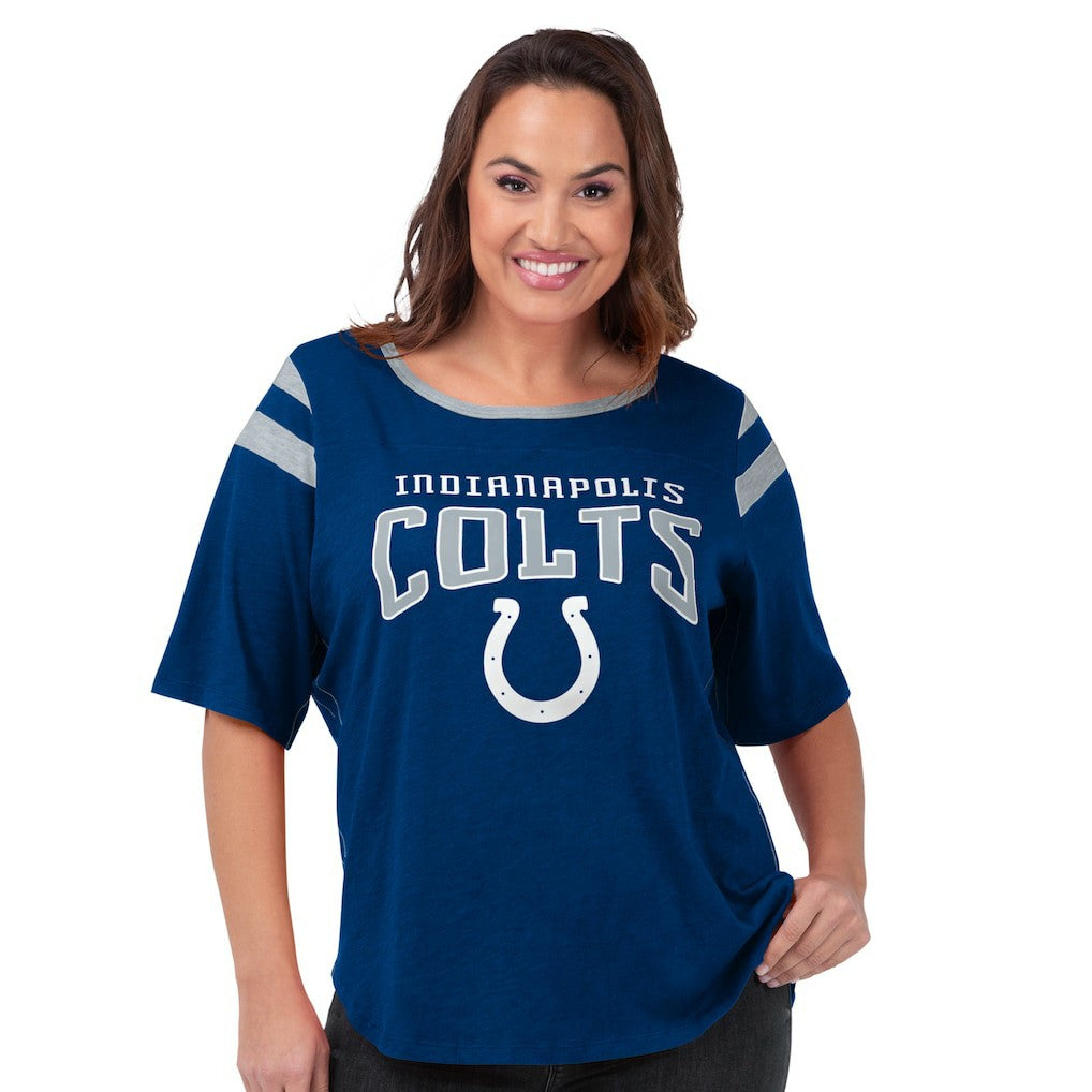 Indianapolis Colts G-III 4Her by Carl Banks Women's Plus Size Linebacker T-Shirt Royal - NFL