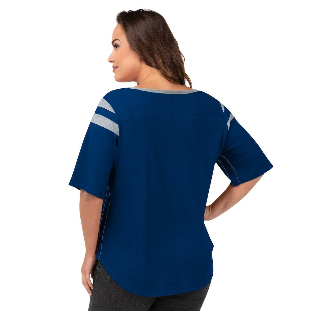 Indianapolis Colts G-III 4Her by Carl Banks Women's Plus Size Linebacker T-Shirt Royal - NFL