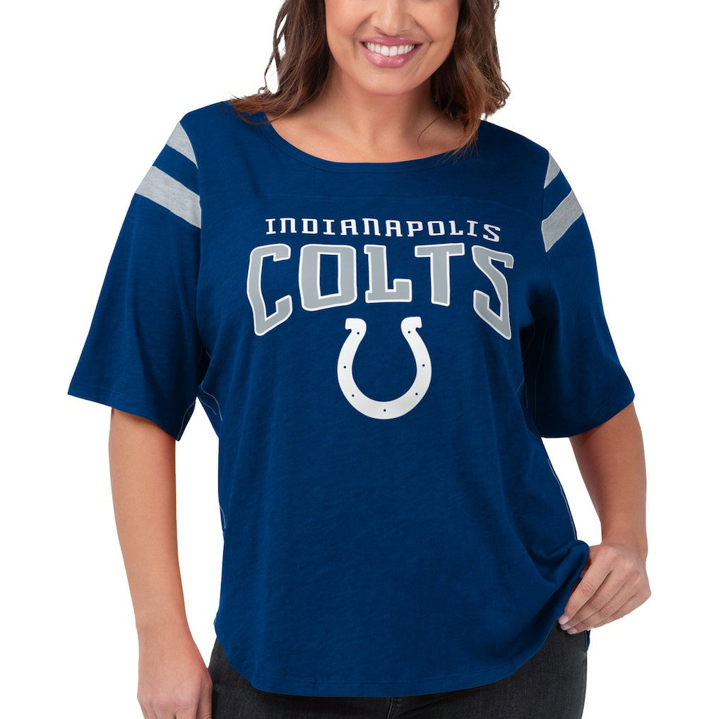 Indianapolis Colts G-III 4Her by Carl Banks Women's Plus Size Linebacker T-Shirt Royal - NFL