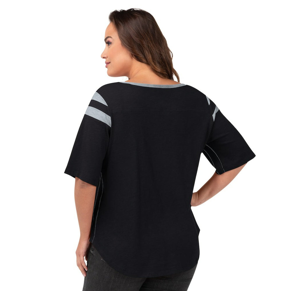 Las Vegas Raiders G-III 4Her by Carl Banks Women's Plus Size Linebacker T-Shirt Black - NFL