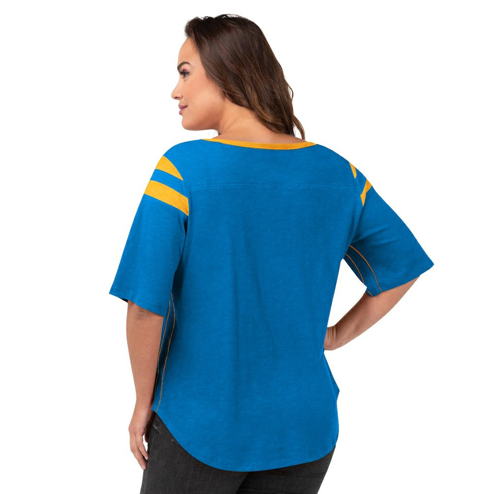 Los Angeles Chargers G-III 4Her by Carl Banks Women's Plus Size Linebacker T-Shirt Light Blue - NFL