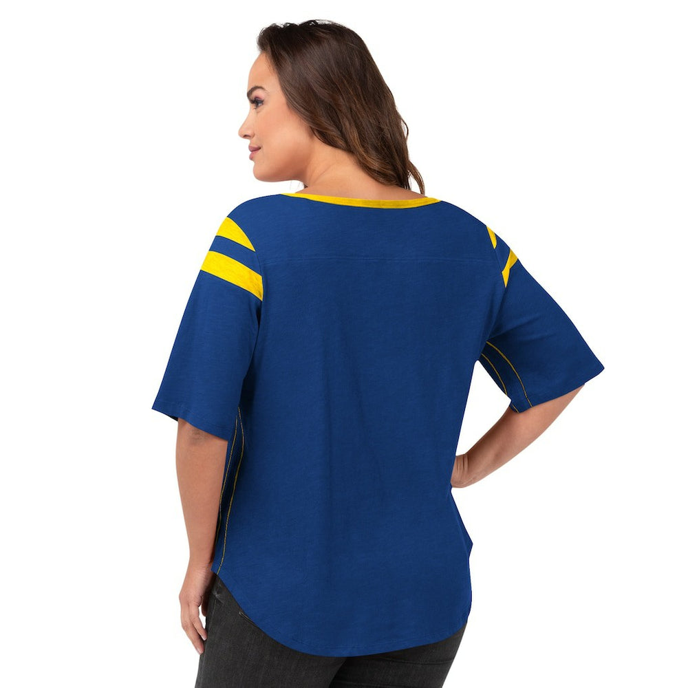 Los Angeles Rams G-III 4Her by Carl Banks Women's Plus Size Linebacker T-Shirt Royal - NFL