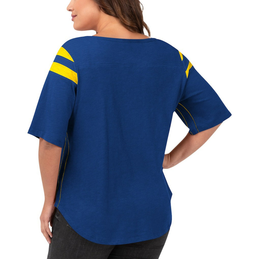 Los Angeles Rams G-III 4Her by Carl Banks Women's Plus Size Linebacker T-Shirt Royal - NFL