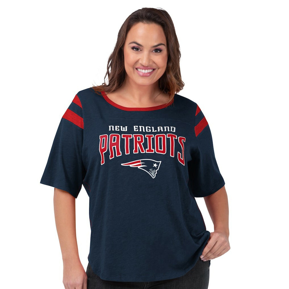 New England Patriots G-III 4Her by Carl Banks Women's Plus Size Linebacker T-Shirt Navy - NFL