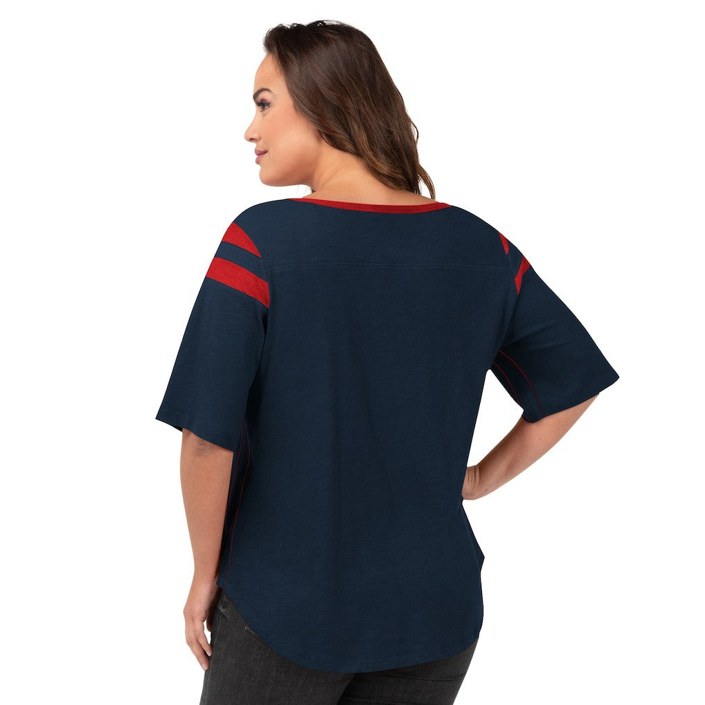 New England Patriots G-III 4Her by Carl Banks Women's Plus Size Linebacker T-Shirt Navy - NFL