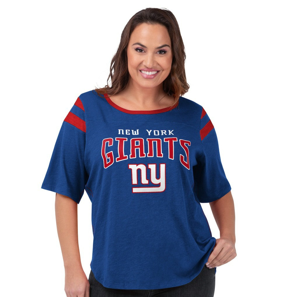 New York Giants G-III 4Her by Carl Banks Women's Plus Size Linebacker T-Shirt Royal - NFL