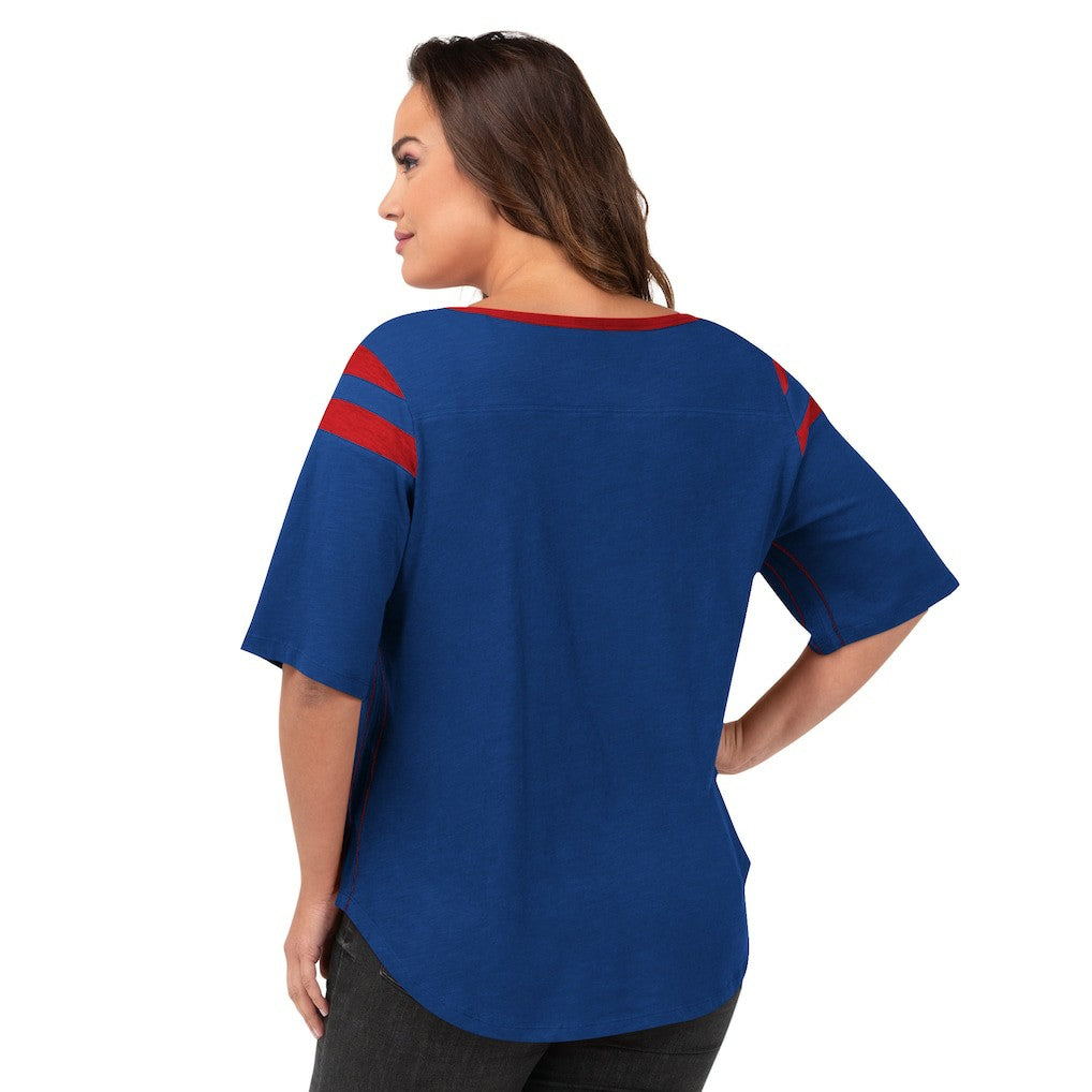 New York Giants G-III 4Her by Carl Banks Women's Plus Size Linebacker T-Shirt Royal - NFL