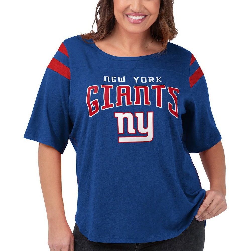 New York Giants G-III 4Her by Carl Banks Women's Plus Size Linebacker T-Shirt Royal - NFL