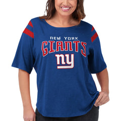 New York Giants G-III 4Her by Carl Banks Women's Plus Size Linebacker T-Shirt Royal - NFL