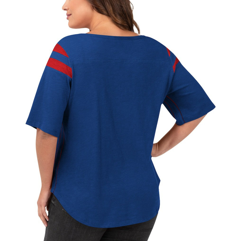 New York Giants G-III 4Her by Carl Banks Women's Plus Size Linebacker T-Shirt Royal - NFL