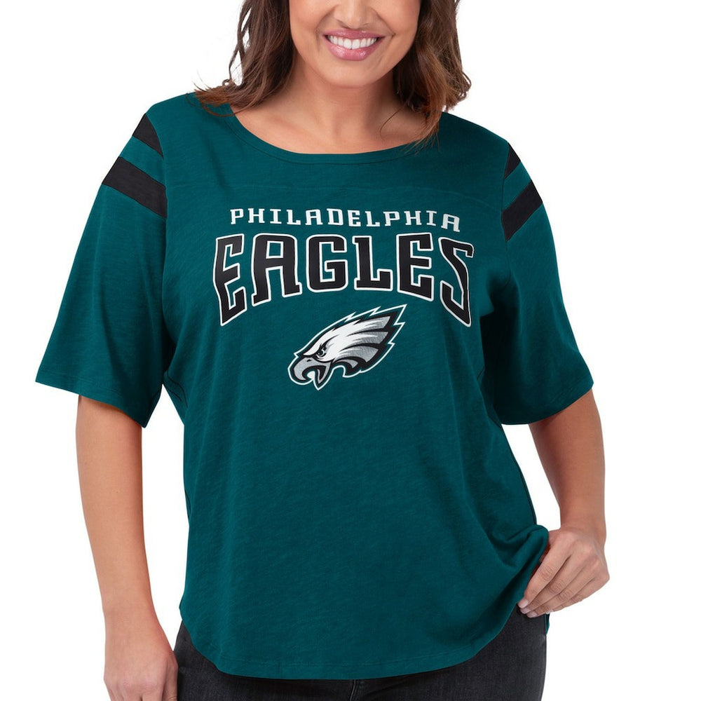 Philadelphia Eagles G-III 4Her by Carl Banks Women's Plus Size Linebacker T-Shirt Green - NFL