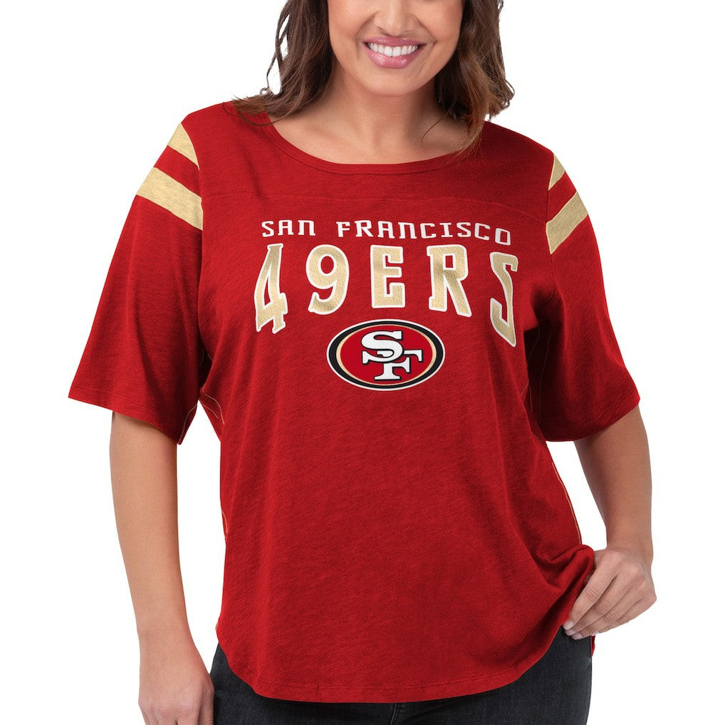 San Francisco 49ers G-III 4Her by Carl Banks Women's Plus Size Linebacker T-Shirt Red - NFL