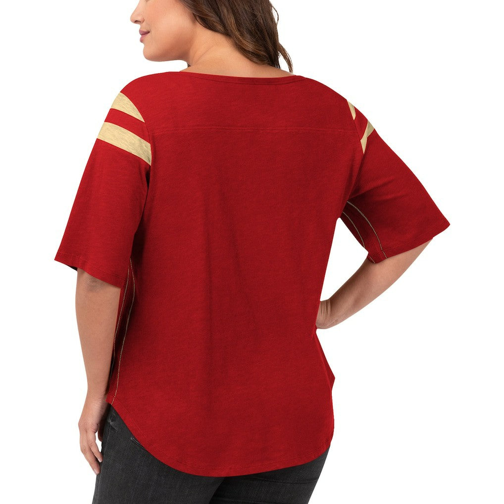 San Francisco 49ers G-III 4Her by Carl Banks Women's Plus Size Linebacker T-Shirt Red - NFL