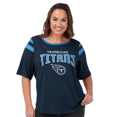 Tennessee Titans G-III 4Her by Carl Banks Women's Plus Size Linebacker T-Shirt Navy - NFL