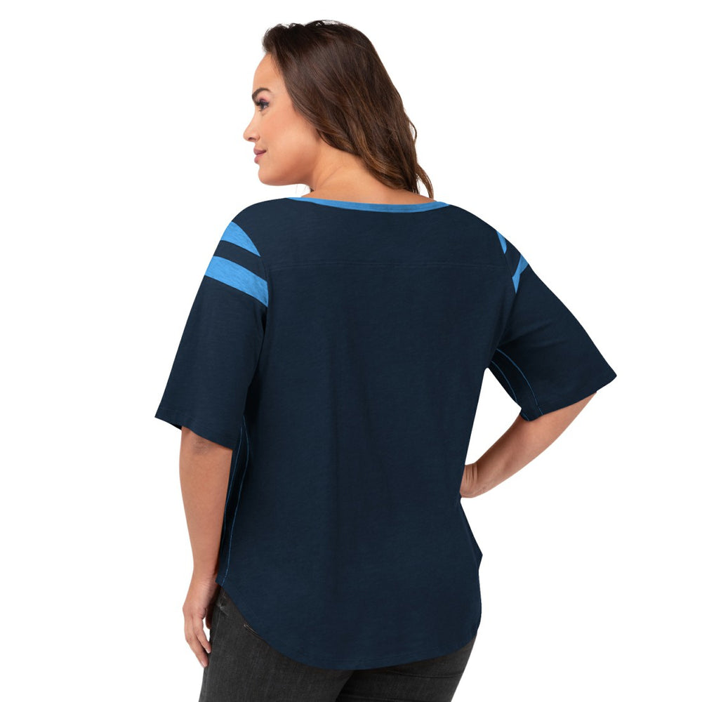 Tennessee Titans G-III 4Her by Carl Banks Women's Plus Size Linebacker T-Shirt Navy - NFL