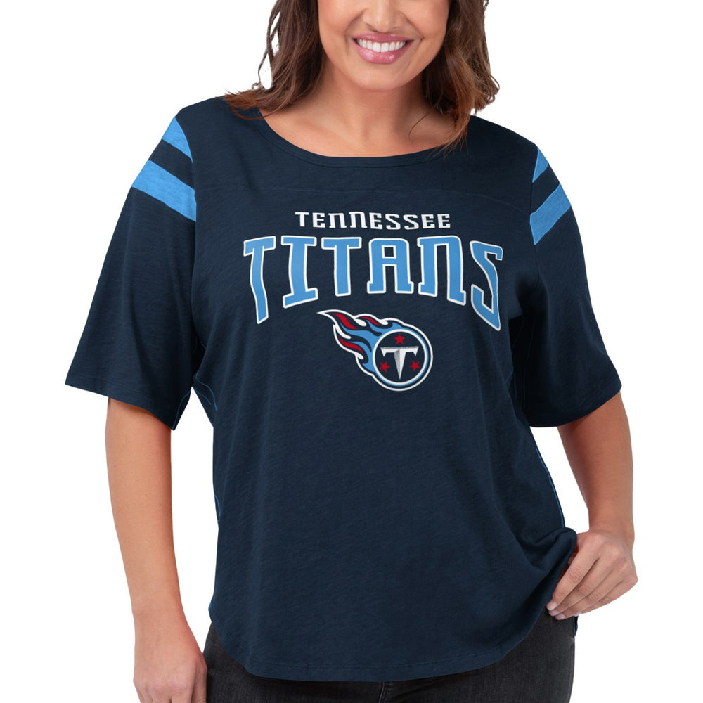 Tennessee Titans G-III 4Her by Carl Banks Women's Plus Size Linebacker T-Shirt Navy - NFL