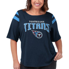 Tennessee Titans G-III 4Her by Carl Banks Women's Plus Size Linebacker T-Shirt Navy - NFL