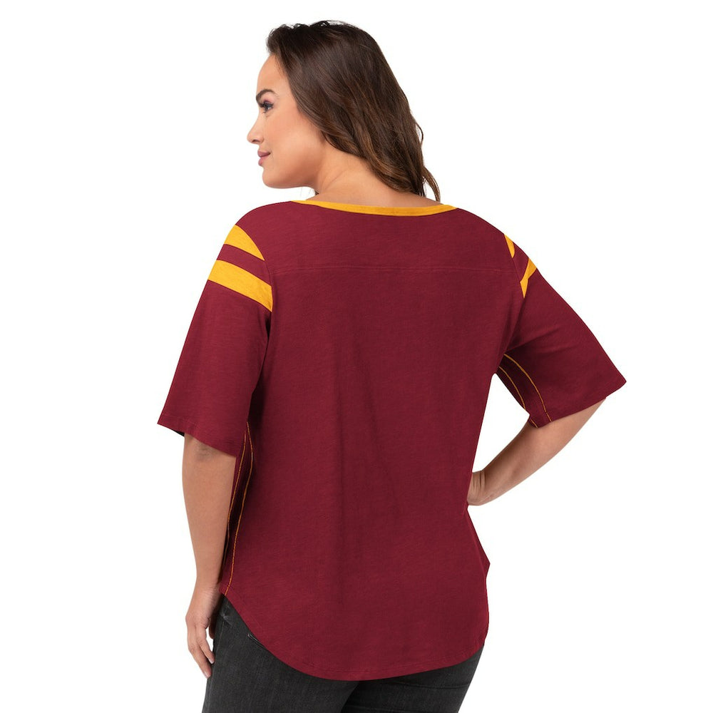Washington Commanders G-III 4Her by Carl Banks Women's Plus Size Linebacker T-Shirt Burgundy - NFL