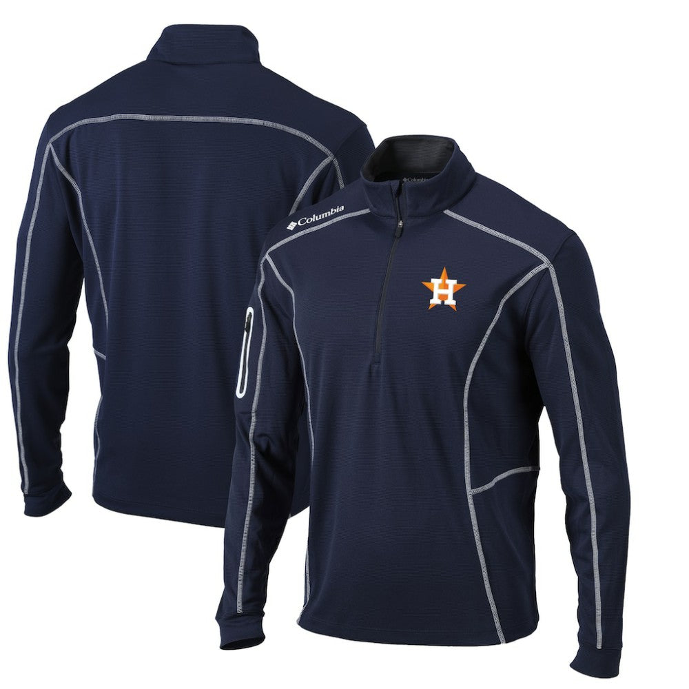Houston Astros Columbia Omni-Wick Shotgun Quarter-Zip Pullover Top On Sale