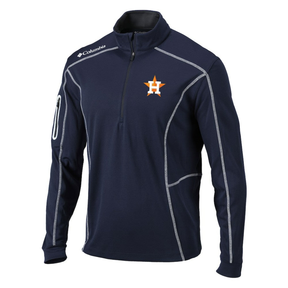 Houston Astros Columbia Omni-Wick Shotgun Quarter-Zip Pullover Top On Sale