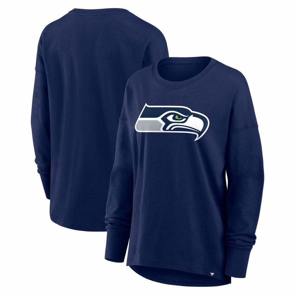 Seattle Seahawks Women's Essential Long Sleeve T-Shirt College Navy - Fanatics