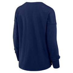 New England Patriots Women's Essential Long Sleeve T-Shirt Navy - Fanatics