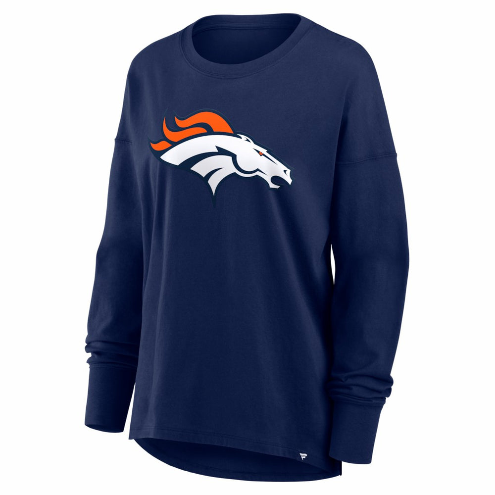 Denver Broncos Women's Essential Long Sleeve T-Shirt Navy - Fanatics
