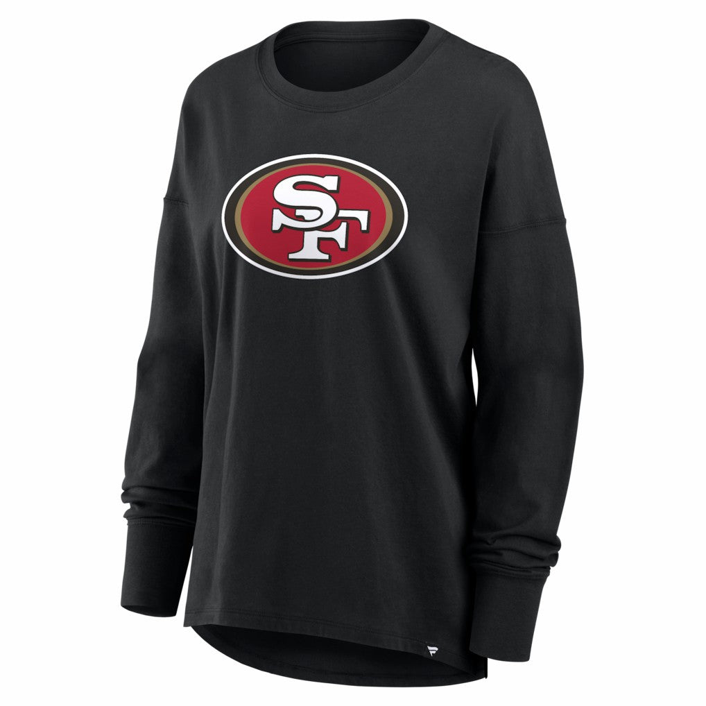 San Francisco 49ers Women's Essential Long Sleeve T-Shirt Black - Fanatics