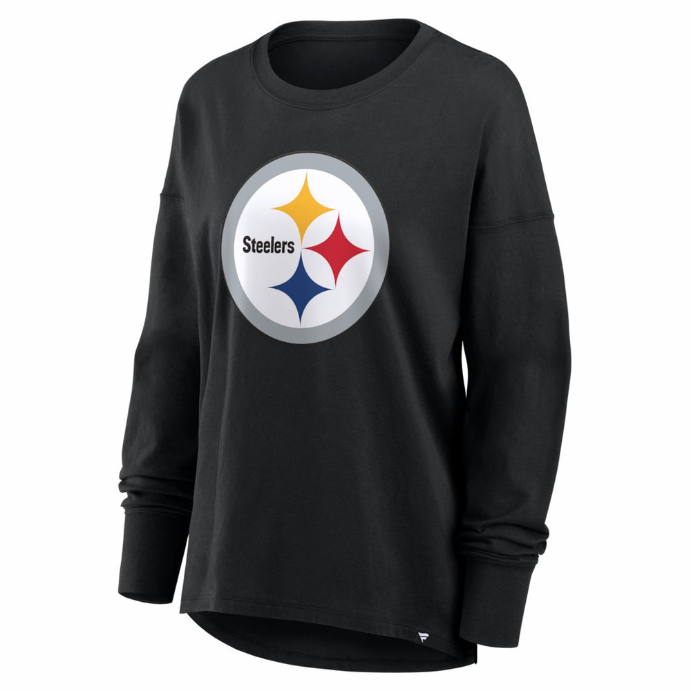 Pittsburgh Steelers Women's Essential Long Sleeve T-Shirt Black - Fanatics