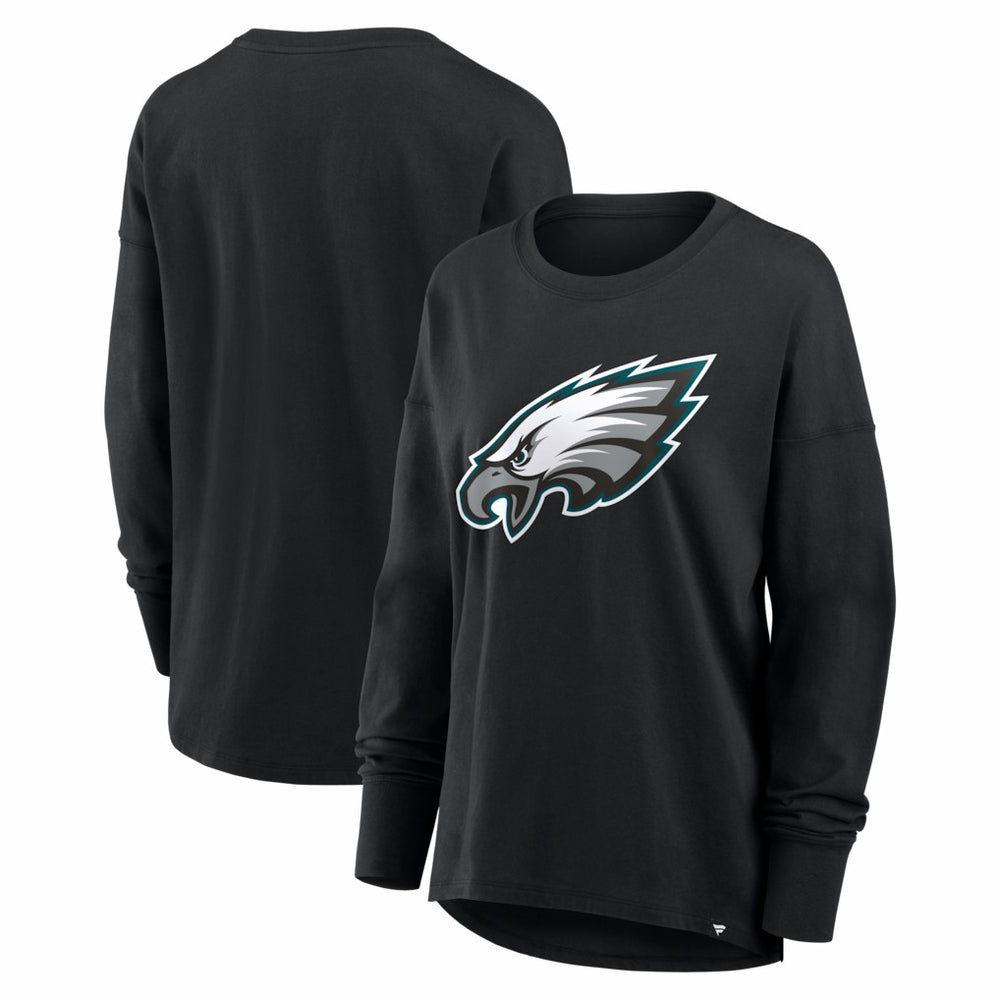 Philadelphia Eagles Women's Essential Long Sleeve T-Shirt Black - Fanatics