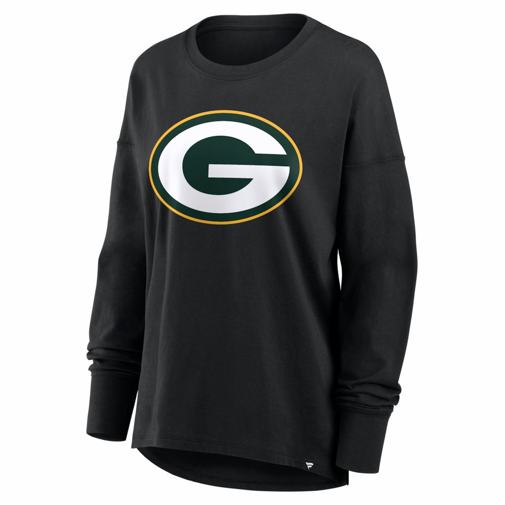 Green Bay Packers Women's Essential Long Sleeve T-Shirt Black - Fanatics